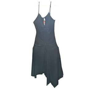 Lakubo Front Cutouts Little Black Dress Medium